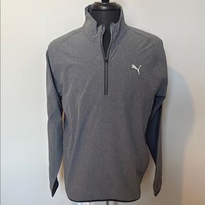 Puma Men's Gray Quarter-Zip Jacket
